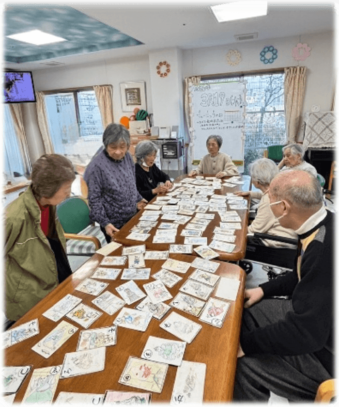 レクリエーションを楽しむ様子